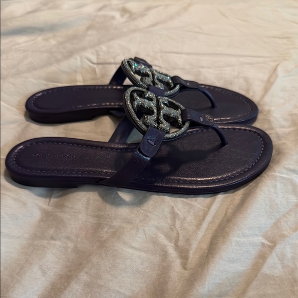 Tory Burch Miller Purple Pave Sandals Size 8.5 - Picture 3 of 6